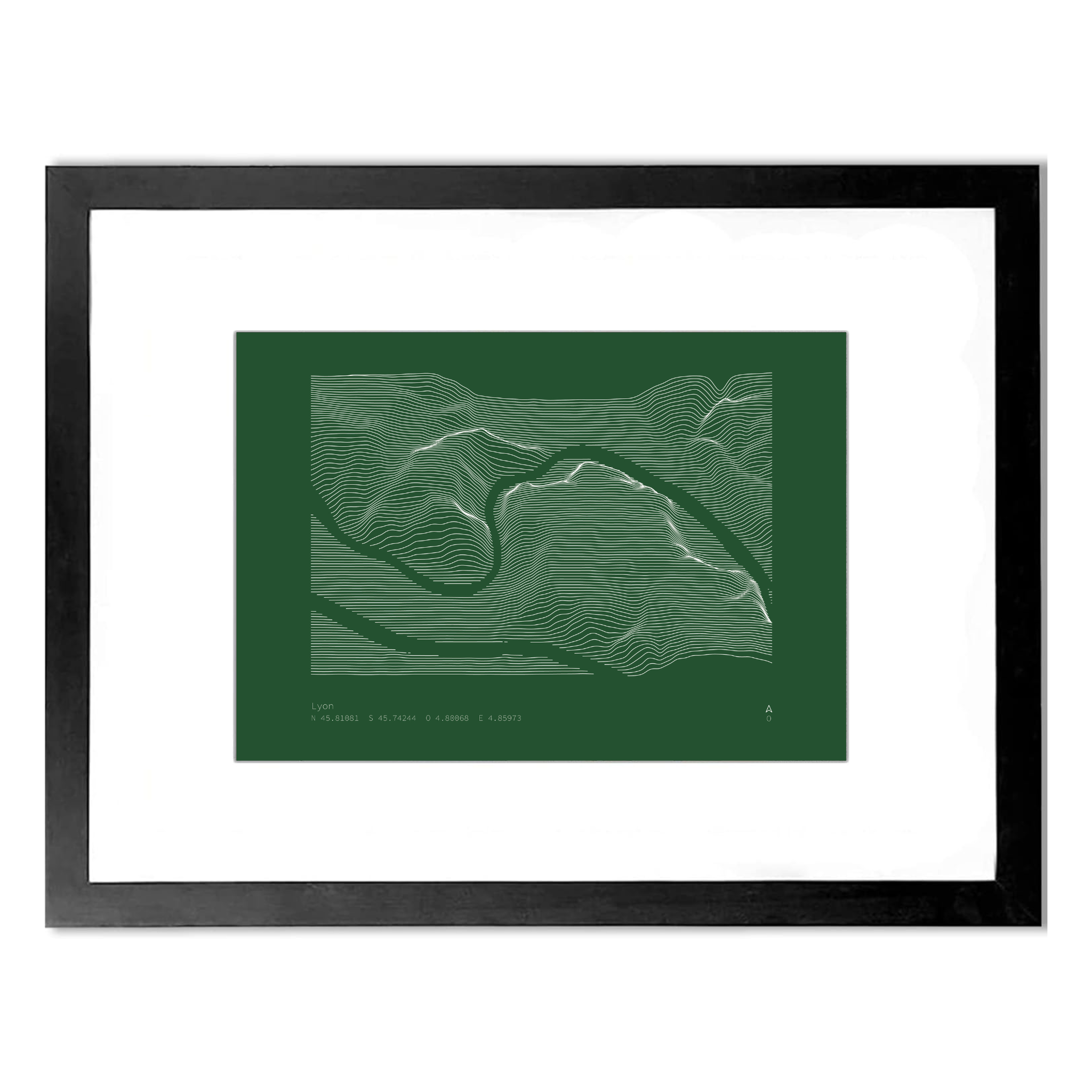 Illustration du relief de Lyon en ridgeline plots.
