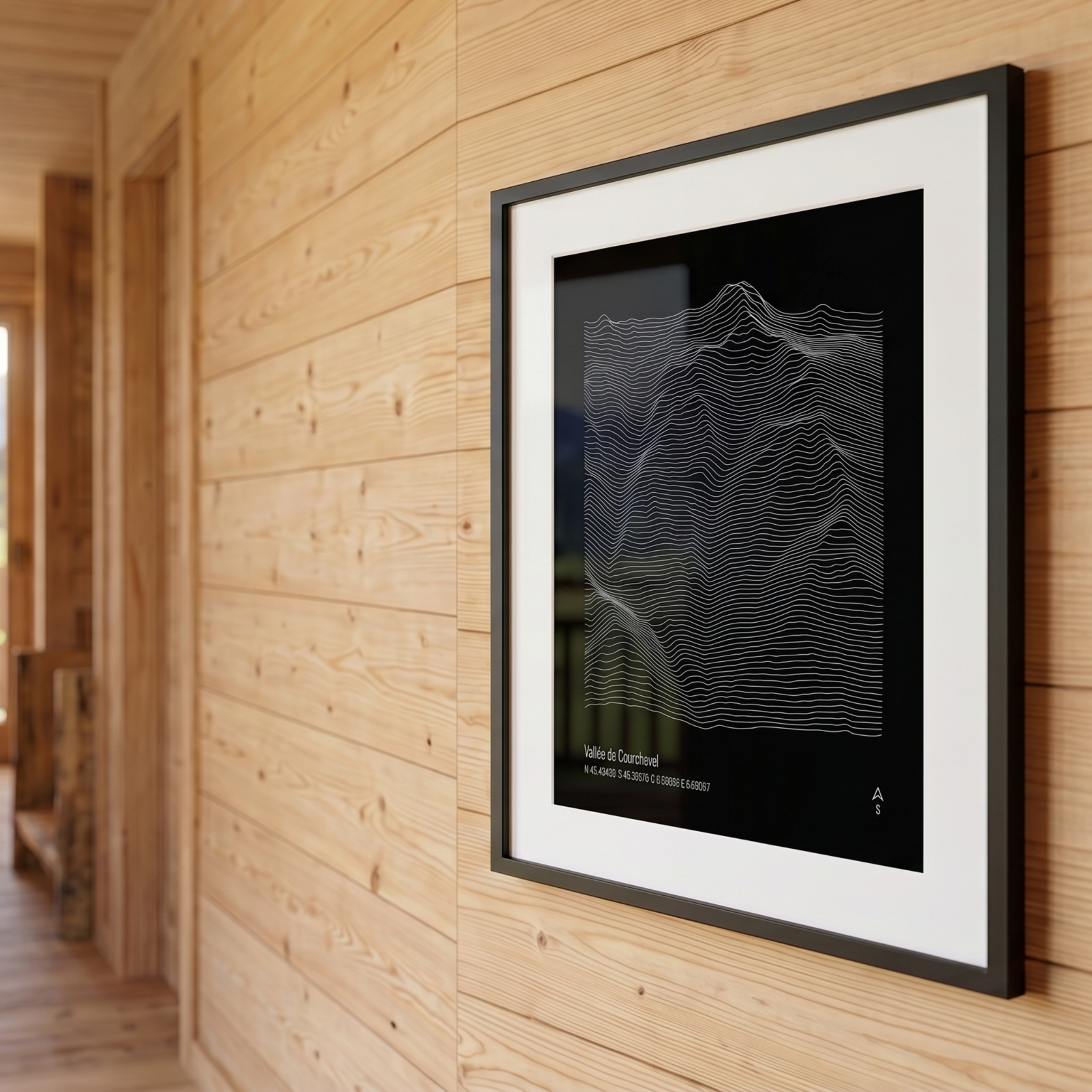 Illustration topographique de Courchevel, détail domaine skiable — Alta Ateliers