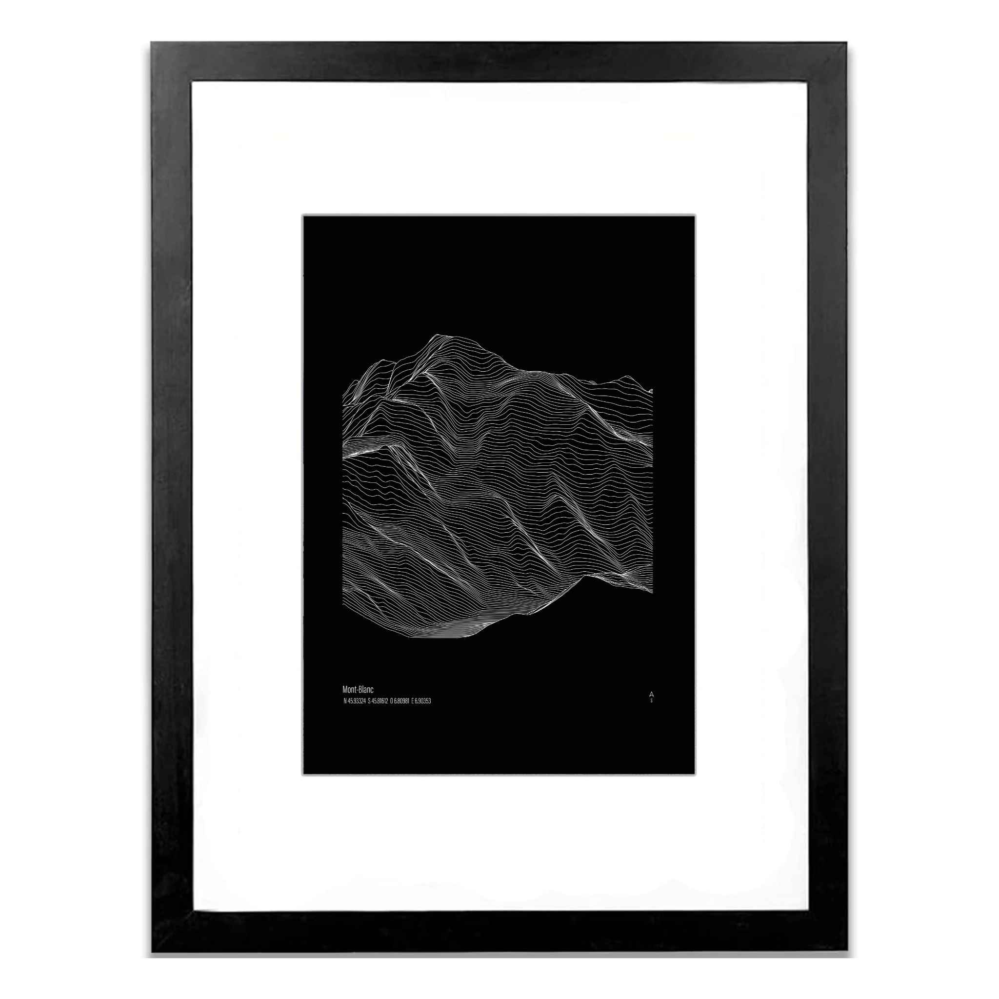Illustration topographique du Mont-Blanc en relief — Alta Ateliers
