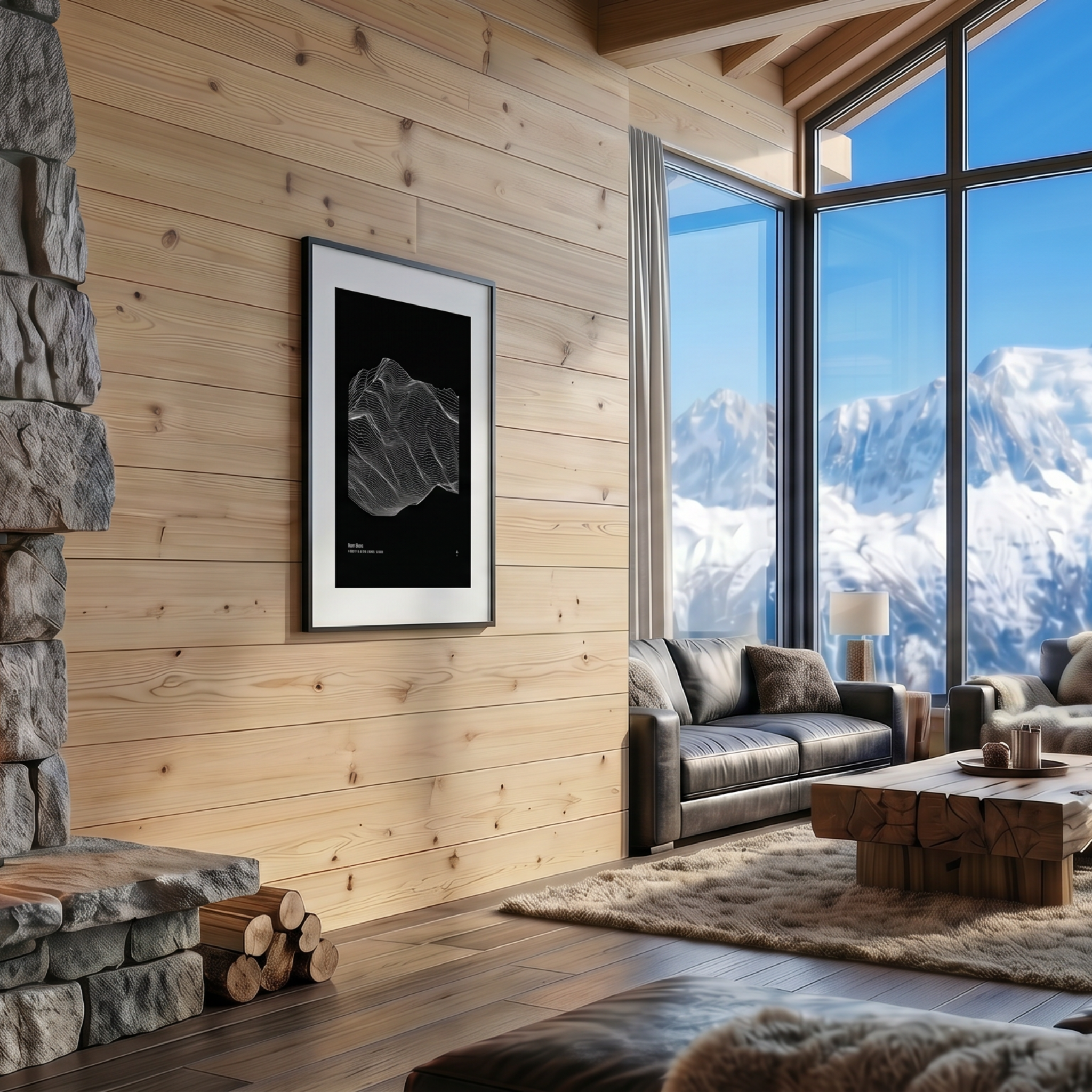 Illustration topographique du Mont-Blanc, vue alternative — Alta Ateliers