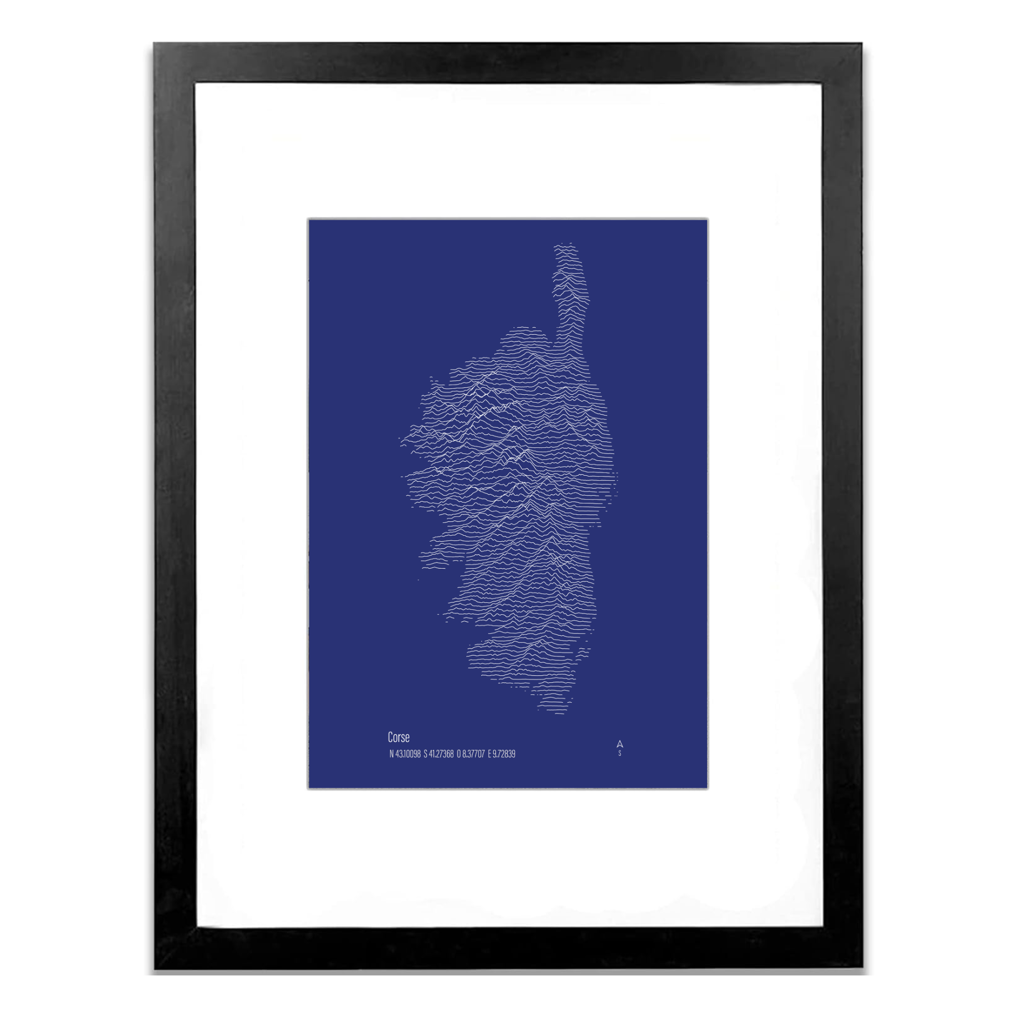 Illustration topographique de la Corse en relief — Alta Ateliers