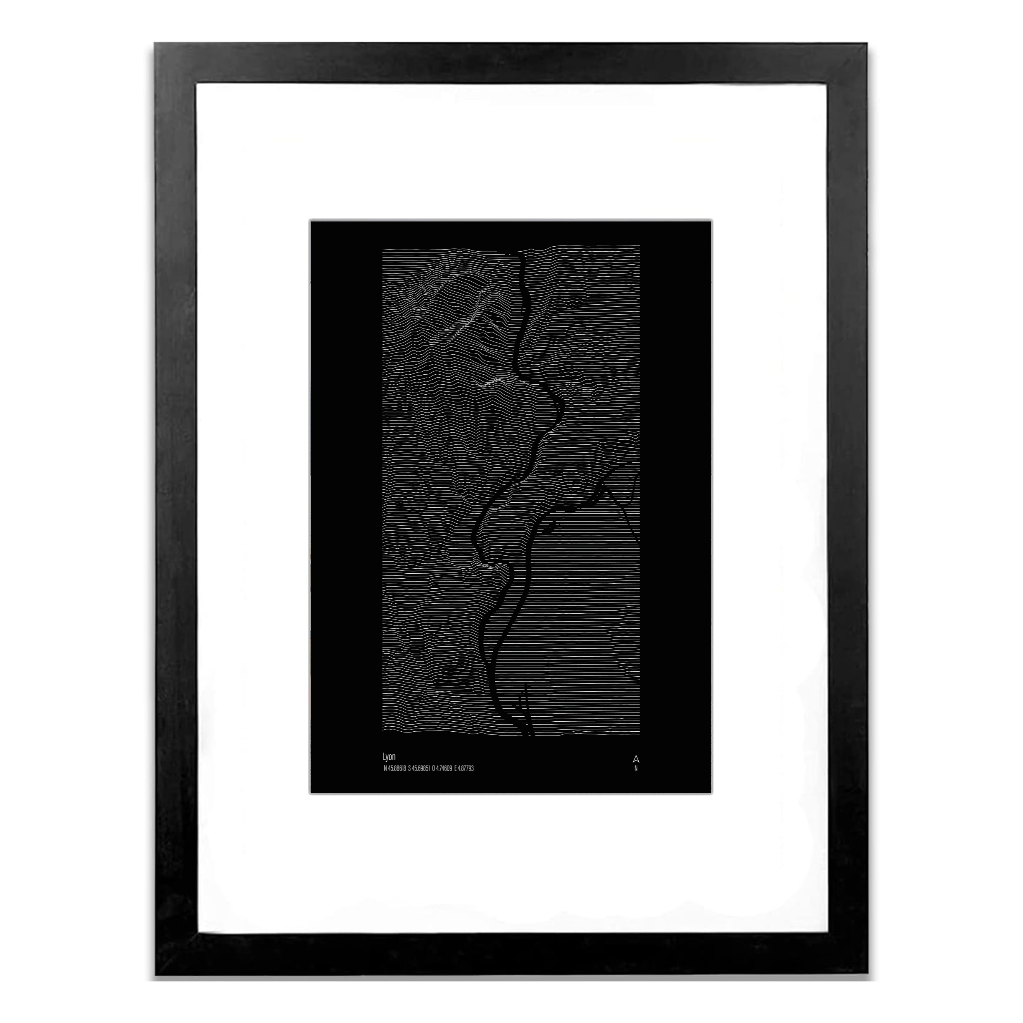 Illustration topographique de la Vallée de Lyon en relief — Alta Ateliers