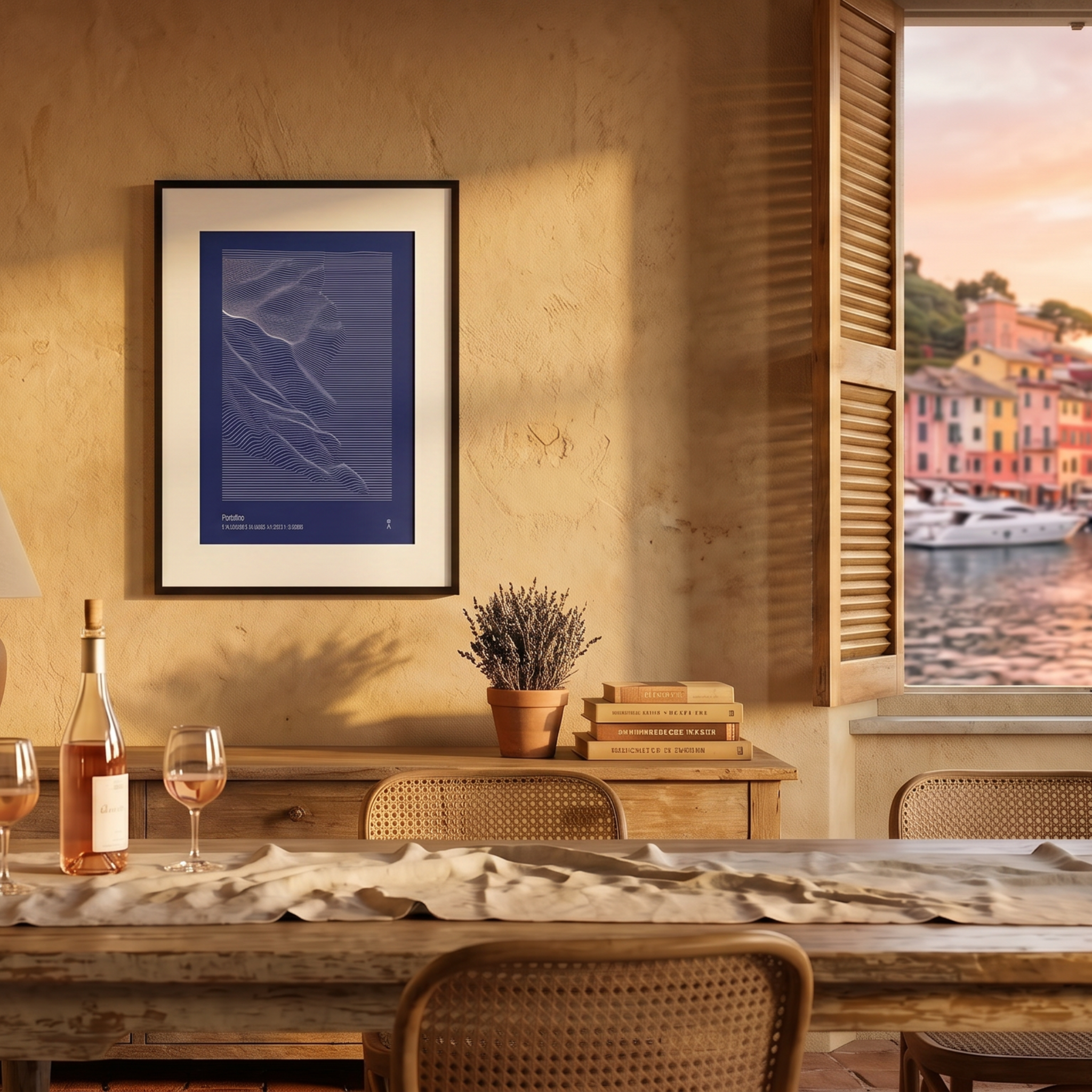 Illustration topographique de Portofino, détail côte ligure — Alta Ateliers